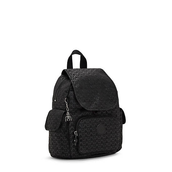 Kipling City Pack Mini Klassiska Printed Ryggsäck Svarta | SE 1732IL